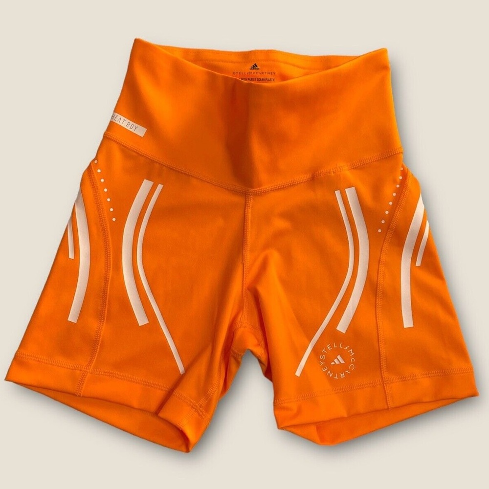 Adidas by Stella McCartney TruePace Cycling Shorts neon orange